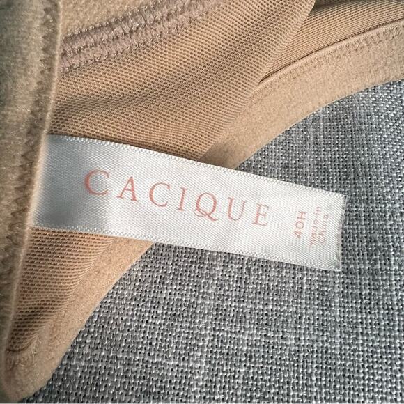 Cacique 40H Bra Lightly Lined T Shirt Bra No Wire Nude Tan Wireless Lane Bryant - Picture 4 of 10